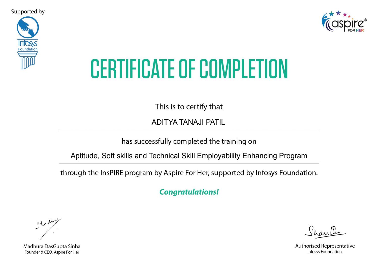 Certificate 1